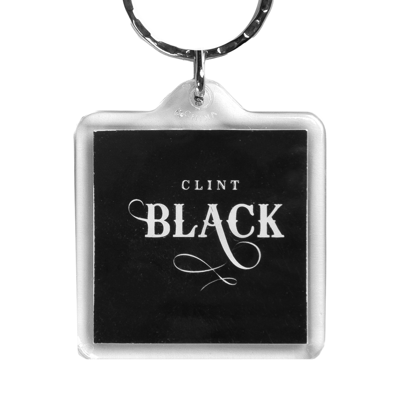 Keychain featuring "This Old House Will Always Be Home" text on one side and the Clint Black logo on the other.
