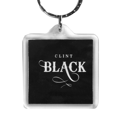 Keychain featuring "This Old House Will Always Be Home" text on one side and the Clint Black logo on the other.
