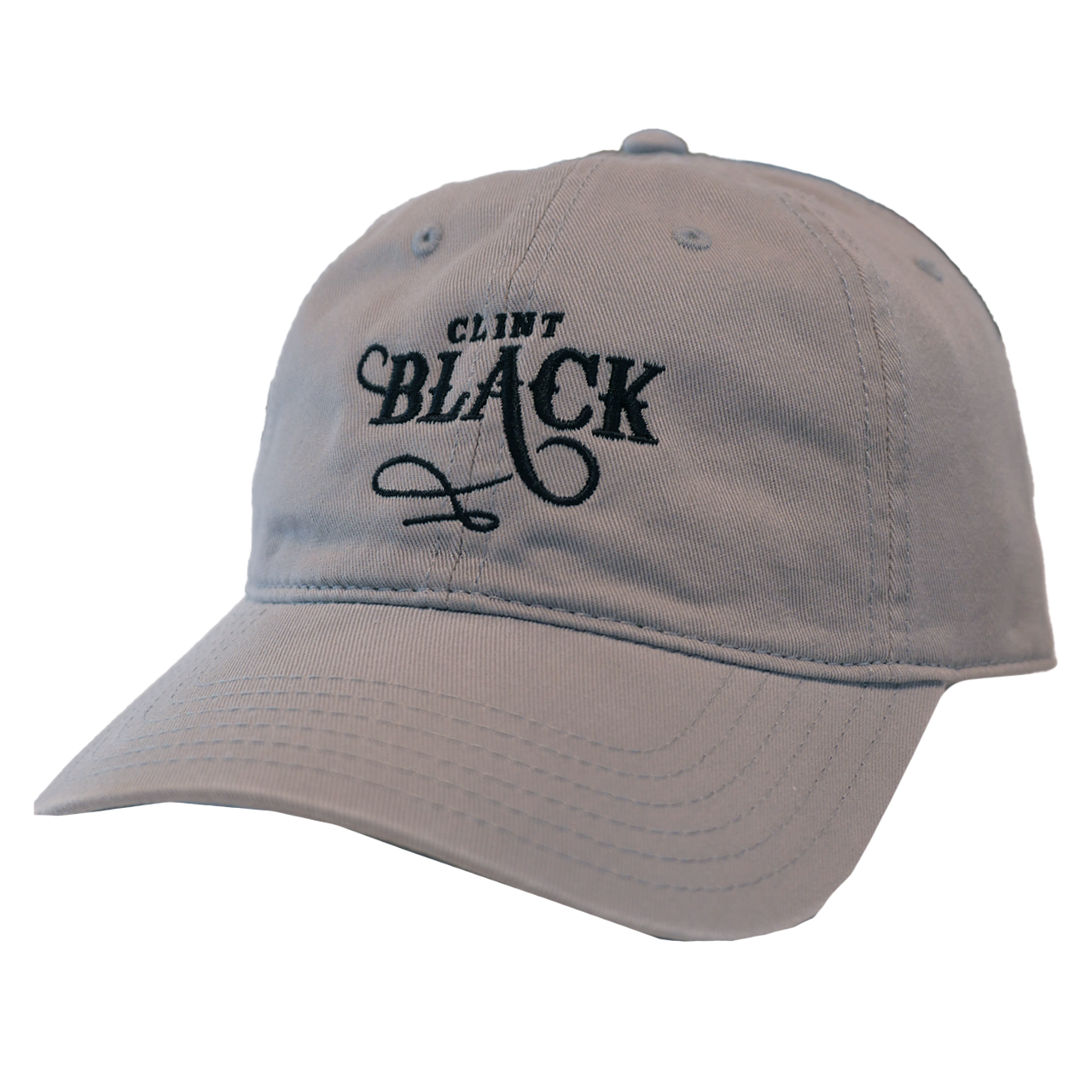 grey dad features the Clint Black Logo on the front