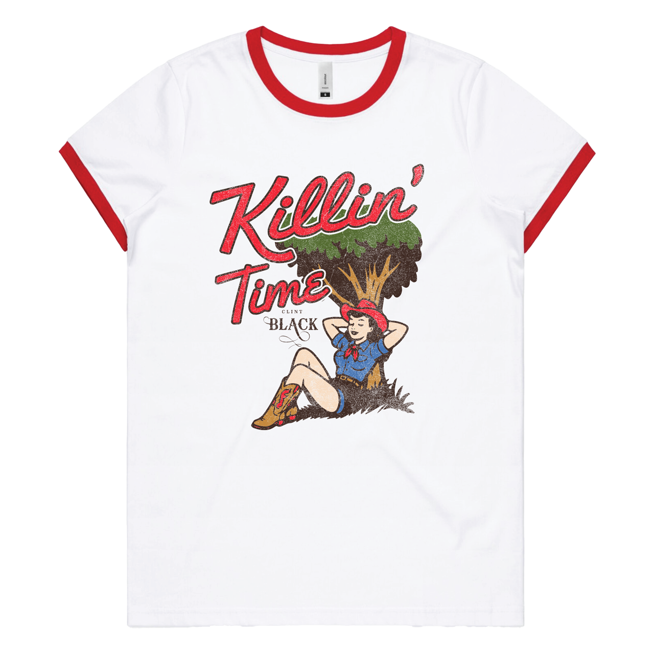 Killin' Time Ringer Tee