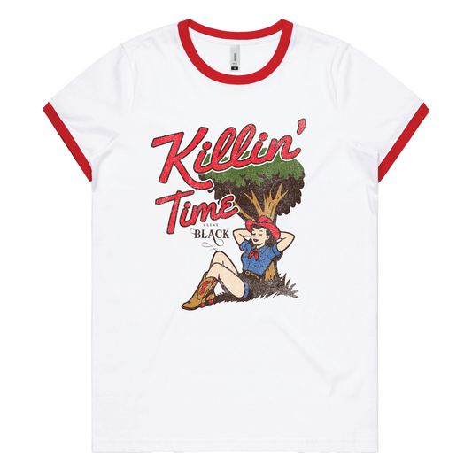 Killin' Time Ringer Tee
